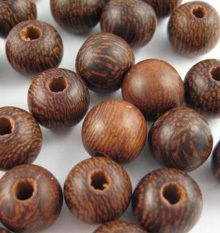 Round Carved Wooden Robles Beads 8mm